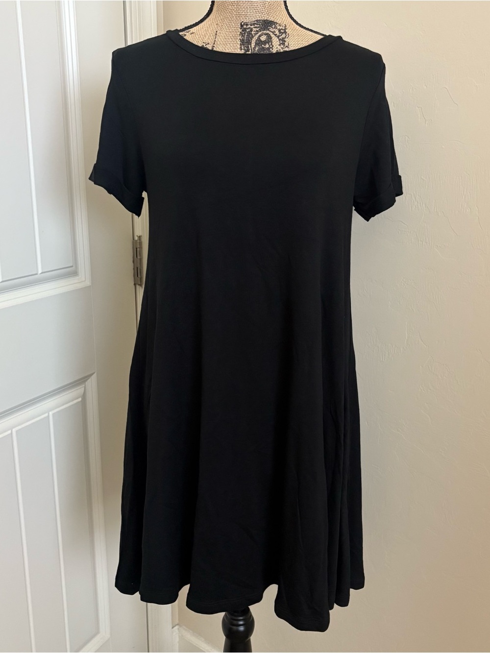 Forever 21 Black Jersey Style A Line Dress